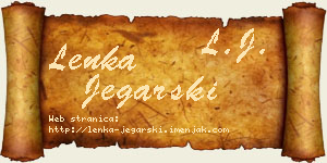 Lenka Jegarski vizit kartica